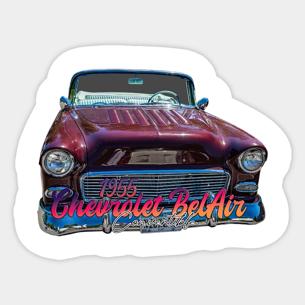 1955 Chevrolet BelAir Convertible Sticker by Gestalt Imagery